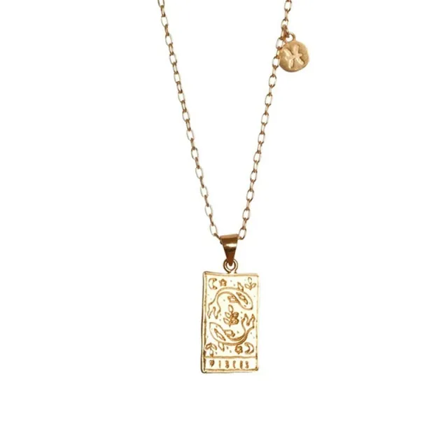 Zodiac Tarot Gold Necklace